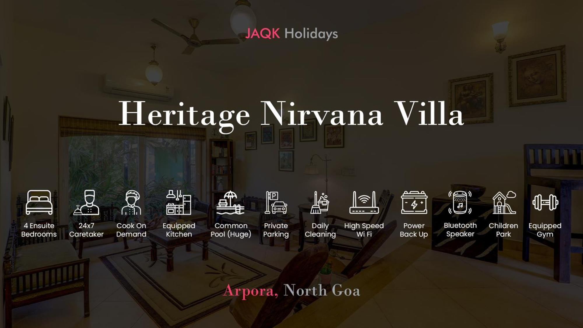 Heritage Nirvana Villa - 4Bhk, Goa カラングート エクステリア 写真